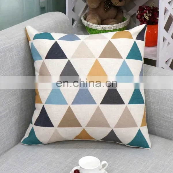 I@home Simple Modern Geometric Series Car Print Linen Sofa Pillow Cushion Cover photo-4