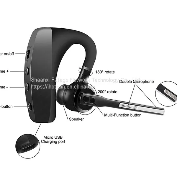 Hotrain E7 Business Black Single Waterproof Bluetooth V4.2 TWS Wireless Stereo Surround Supra-aural Earphone With Microphone photo-4