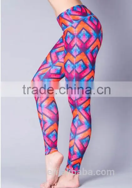 88% Recycle Polyester 12% Spandex Sublimation Printing Yoga Pants photo-2