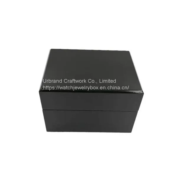 Black Bright Paint Watch Box a Single Wooden Watch Box Can Hold Cards Display Gift Boxes photo-2