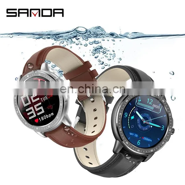 Sanda CF19 Trendy Design Intelligent Men Wrist Watches Waterproof Alarm Luminous Sport Android Smart Watch photo-2
