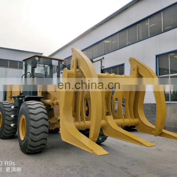 Efficient 5 Ton SEM 655D Front Loader Wheel Loader With Wood Grapple Log Grabber Sugar Cane Grabber photo-2