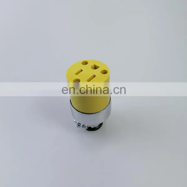 Hot Selling Yellow Socket Copper Accessories Chrome Plated Electric Plug Socket photo-2