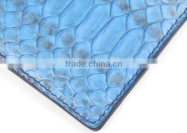 High Quality Turquoise Color Unisex Genuine Real Python Skin Leather Short Wallet for Women photo-3