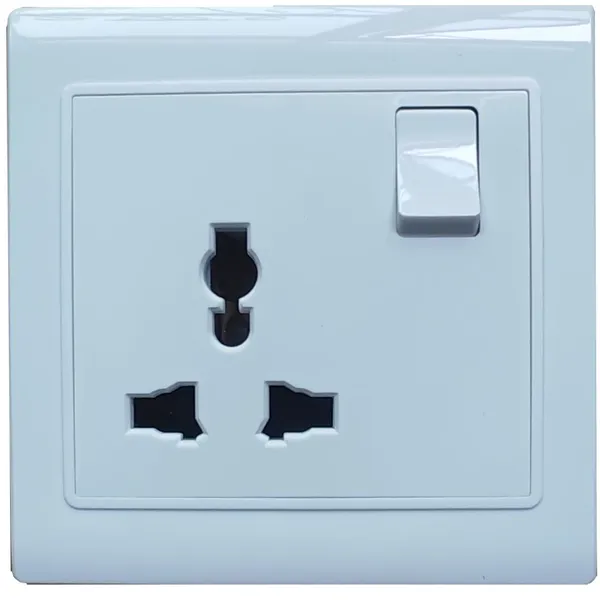 Double 13A UK Socket with switch