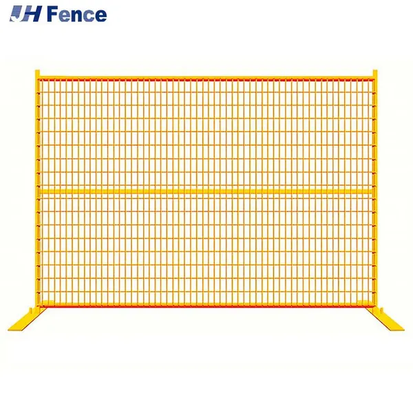 Customized Galvanized Outdoor Portable Metal 6 Feet * 10 Feet Canada Style Base Construction Site Temporary Fence Panel photo-5