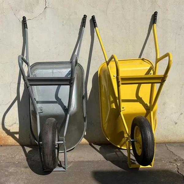 Strong Frame Steel Tray Wheel Barrow With Pneumatic Wheel for African Importers OEM Bulk Order Support for Farm Construction and Garden Use photo-5
