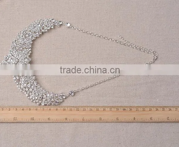 Bridesmaid Rhinestone Chunky Wedding Jewelry Set Beautiful Necklace Set photo-4