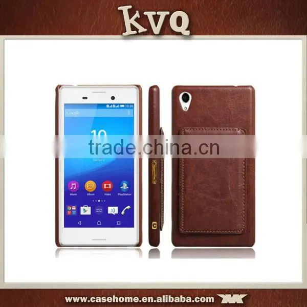 2016 Mobile Phone Back Leather Flip Case for Sony Xperia M4 photo-3