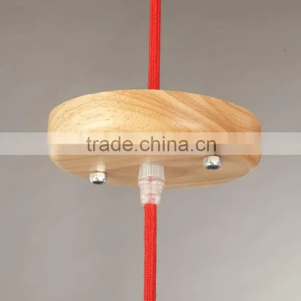 Wooden LED Pendant Light JK-8005B-05 One Bulb Wooden Pendant Lamp photo-4