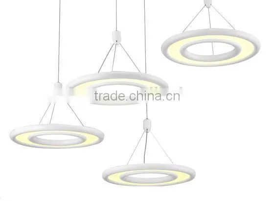 Modern Remote Control Crystal Chandelier With Three Rings photo-3