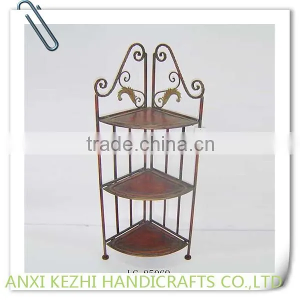 KZ140125 Home Organizer Rack Iron 3-tiers Standing Metal Shelf photo-3