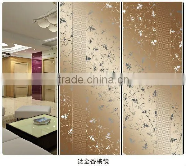 ROCK BOTTOM PRICEchampagne Mirror/decorative Mirror/interior Door Glass/background Wall Glass/curtain Wall/TJ/CJ-flower Heart photo-2