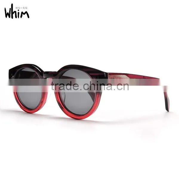 WHIM Vintage Round Frame Women Polarized Acetate Sunglasses photo-5