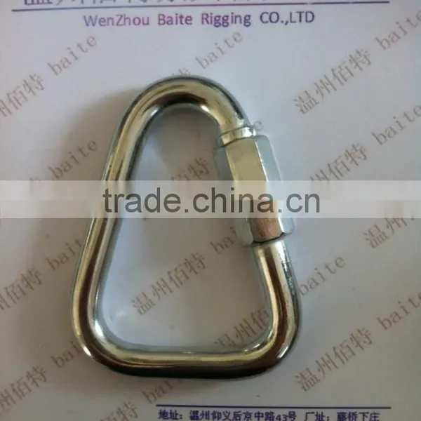 Steel Electric Galvanized Delta Shaped Quick Link Carabiner Rigging Hook Manufacturer photo-2