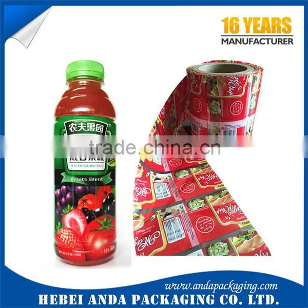 Beverage Bottle PVC Shrink Film Sleeve Label Roll/PET Shrink Bottle Label Film