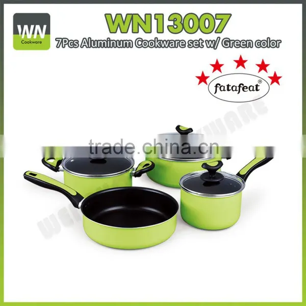 7 Pcs Marble Coating Cookware Set Black Forged Aluminum Stone-coated Cookware photo-2