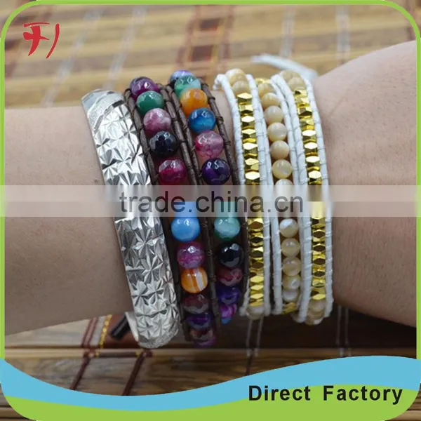 Simple And Elegant Boho Style Stone Bead Bracelet photo-3