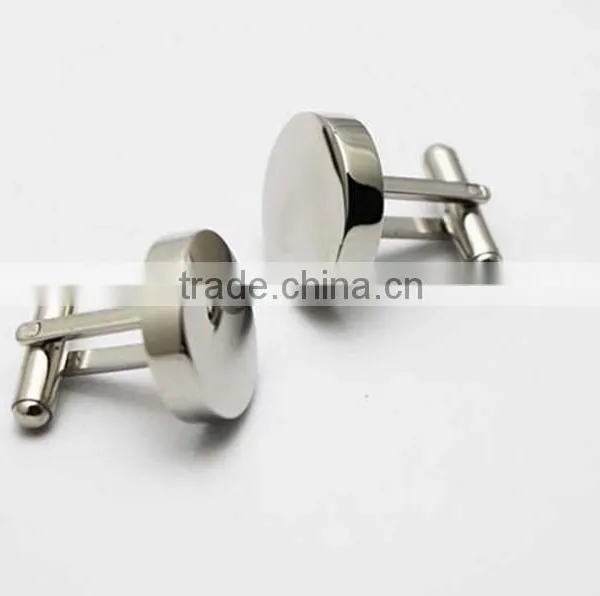 Steel Custom Made Cufflinks Blank Make Custom Cufflinks photo-3