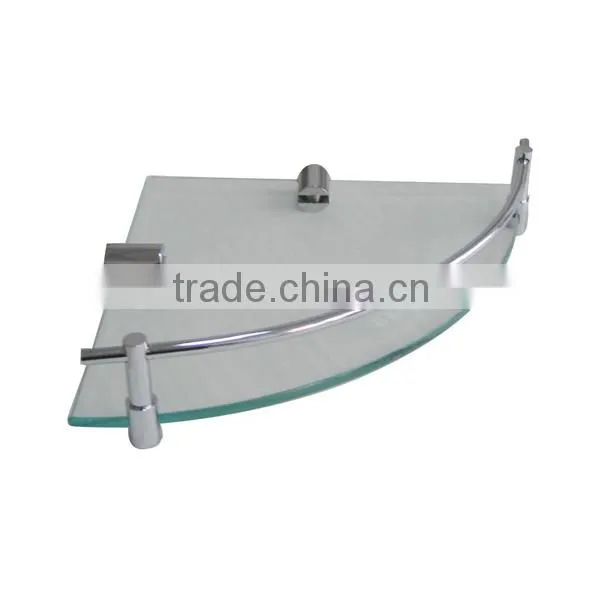 China Supplier Heavy Duty Toilet Accessories Bathroom Shelf Single Tier Bathroom Glass Shelf 6B0121D photo-5