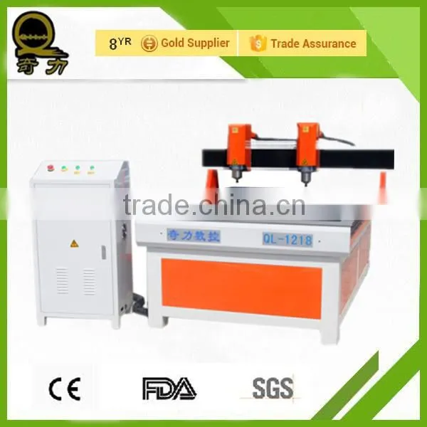 China Factory Supply Cnc Router for MDF/PDF/GALSS/plastic Wood Cnc Advertising Router/boring Machine QL-1218 photo-2