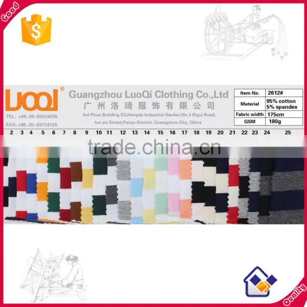 Free Hand Feel Sample 95% Cotton 5% Spandex Fabrics Whole Sale Stripe Farbic for Women Clothing photo-4