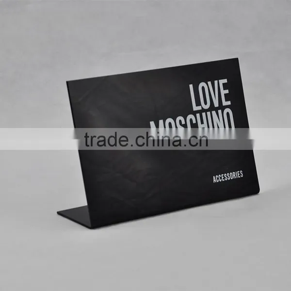 China Custom Black Acrylic White Printing Sign Holder photo-3