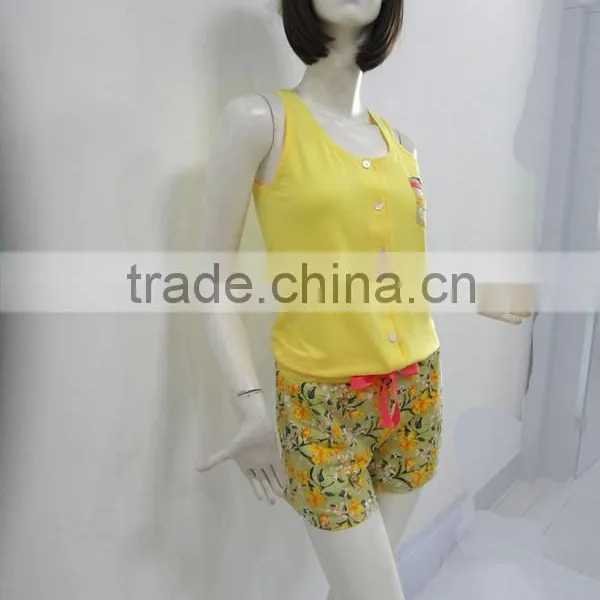 Pure and Fresh and Sweet Bowknot Sleeveless Pajamas Women photo-3