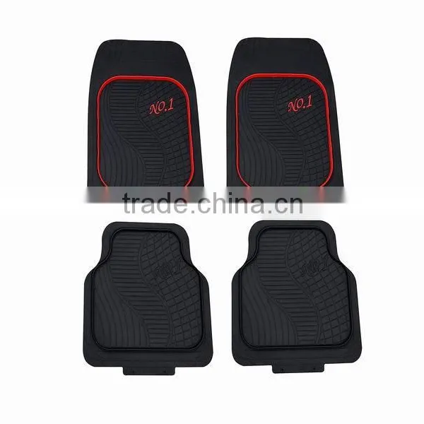 Factory Wholesale 3D Rubber/PVC Branded Logo Full Set Universal Car Floor Mats photo-3