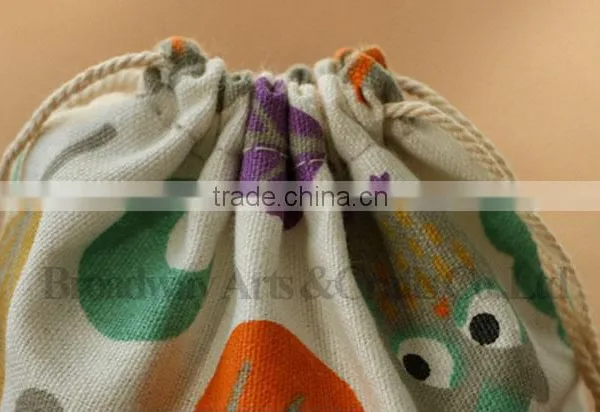 Promotion Canvas Fabric Drawstring Bag With Custom Logo photo-4