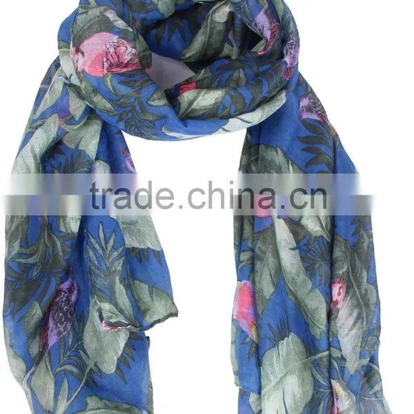 2015 Fashinable Tropical Print Polyester Good Quality Cheap Price t