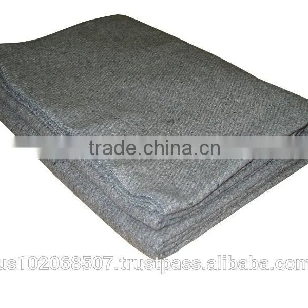 KEMP USA GREY BLANKET 50% WOOL