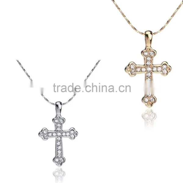 Latest Design 18k Solid Gold Chain Cross Necklace Supplier's Choice