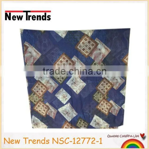 Fashion Magic Cube Printing Cotton Scarf for Girls photo-2