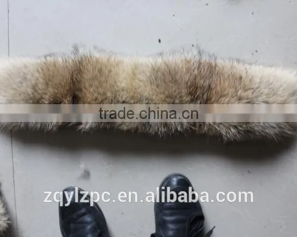 Wholesale Factory Price Natural Color Real Coyote Fur Collar Trimming/fox Fur Strips photo-5