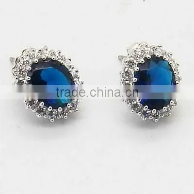 925 Silver Sappire CZ Ring Set Jewelry, Diana Ring, Kate Ring photo-4