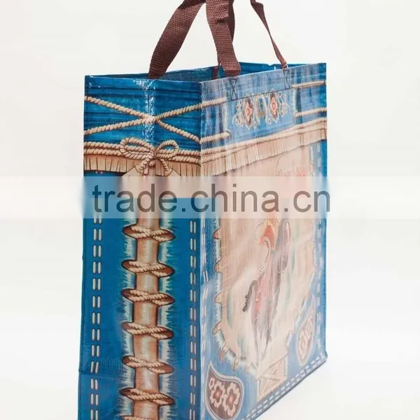 Eco-friendly Laminated Polypropylene Woven Reusable Shopping Tote Bag photo-2