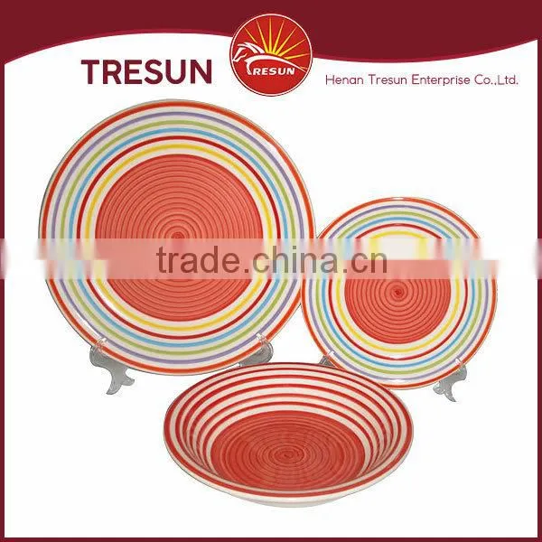 18pcs Handpainted Stoneware Dinnerware/stoneware Dinner Set Tableware Made in China
