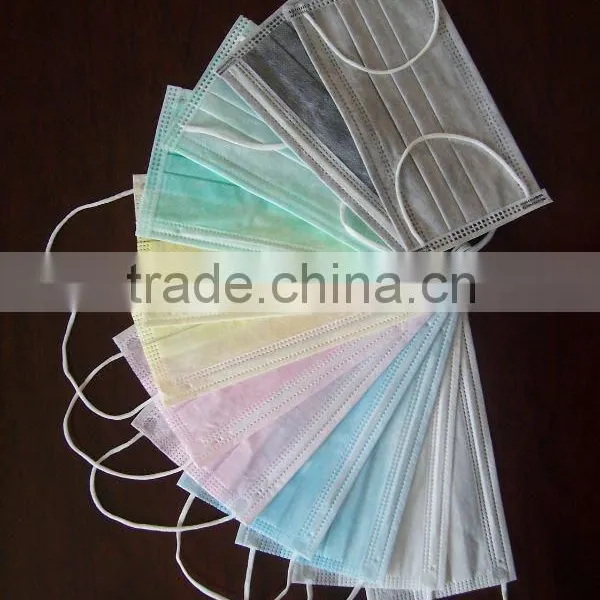 High Quality 3ply Disposable Face Mask With Logo, Medical Face Mask With Tie With Earloop