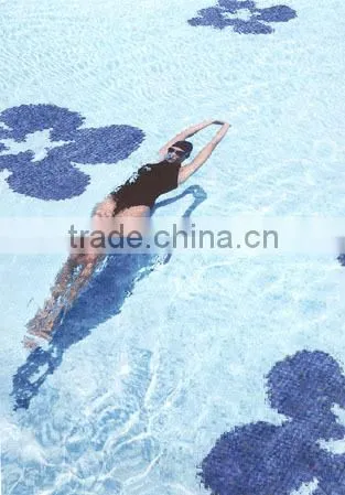 New Design Handmade Non-cutting Pool Water Flower Mosaic Pattern Tile photo-3