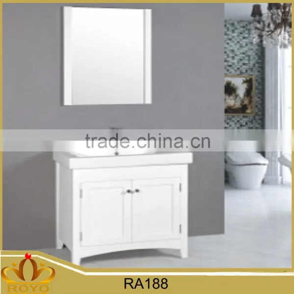 Hotel Modern Mirror Floor Mounted Bathroom Vanity RA188 Supplier's Choice