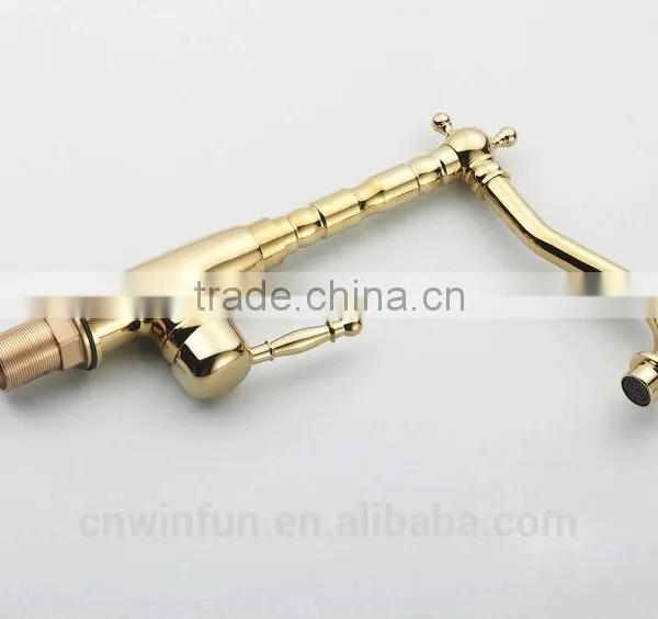 Sanitary Ware Kitchen Basin Sink Faucet Gold Brushed Kitchen Faucet photo-3