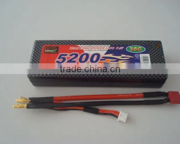 7.4v rc Helicopter High Rate Battery Pack 5200mAh 35C
