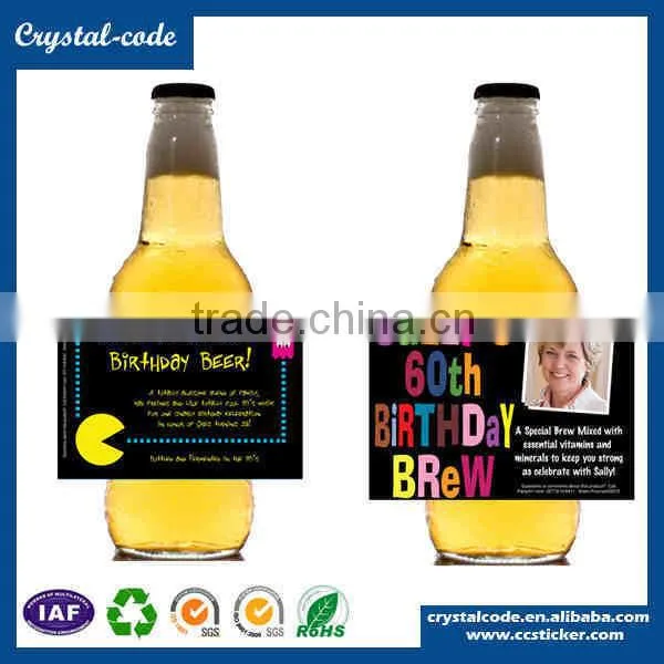 High Gloss Strong Glue Printed Waterproof Beer Label photo-4