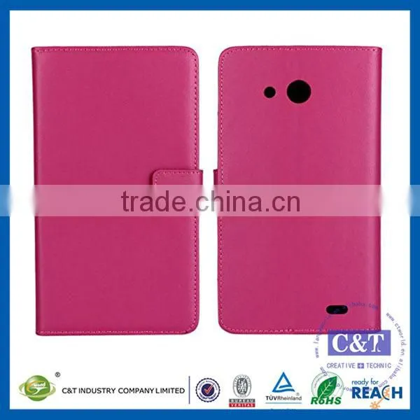 C&T Cowskin Flip Leather Wallet Card Pouch Stand Back Case Cover For Huawei Ascend Mate 7 Quality Choice photo-2