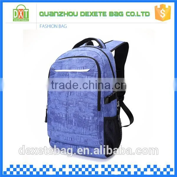 2016 Ladies Multifunctional Purple Fashion Travel Printed Canvas Backpack Bag photo-2