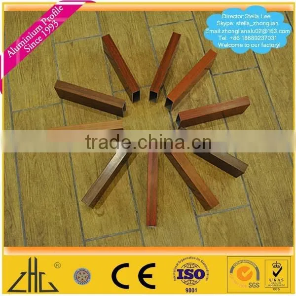 Aluminium Extrusion Profile Wooden Grains Factory Supplier/manufacturer/ Aluminium Profile Bright Sand Blasting Wood Grain Color photo-6