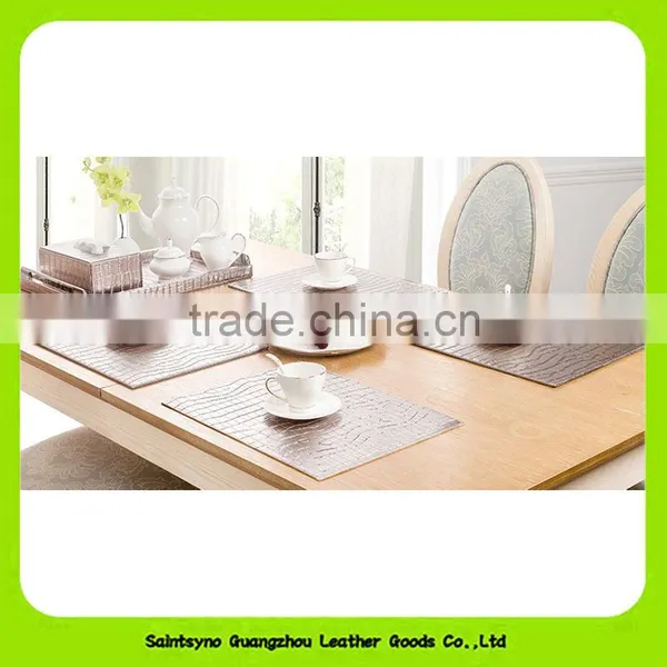 Luxury PU Leather Non-slip Placemat Crocodile Coasters 16019 photo-5