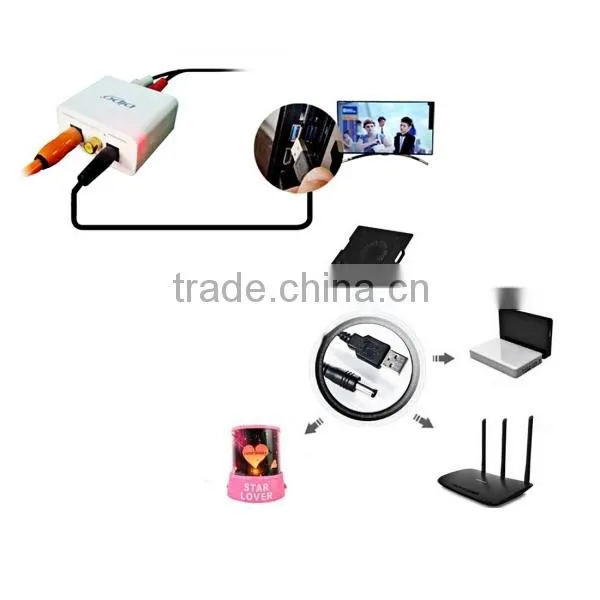 Hot Selling DC Power Cable 1.5M USB To DC 5.5MM Power Spring Coiled Cable photo-3