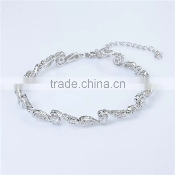 Beautiful Hotsale High Quality Handmade Tennis Bracelets With White AAAA CZ Stones photo-2